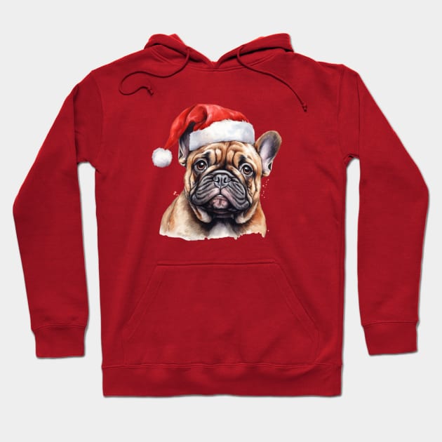 Bulldog Puppy Christmas New Year Vibes Hoodie by Bound Works